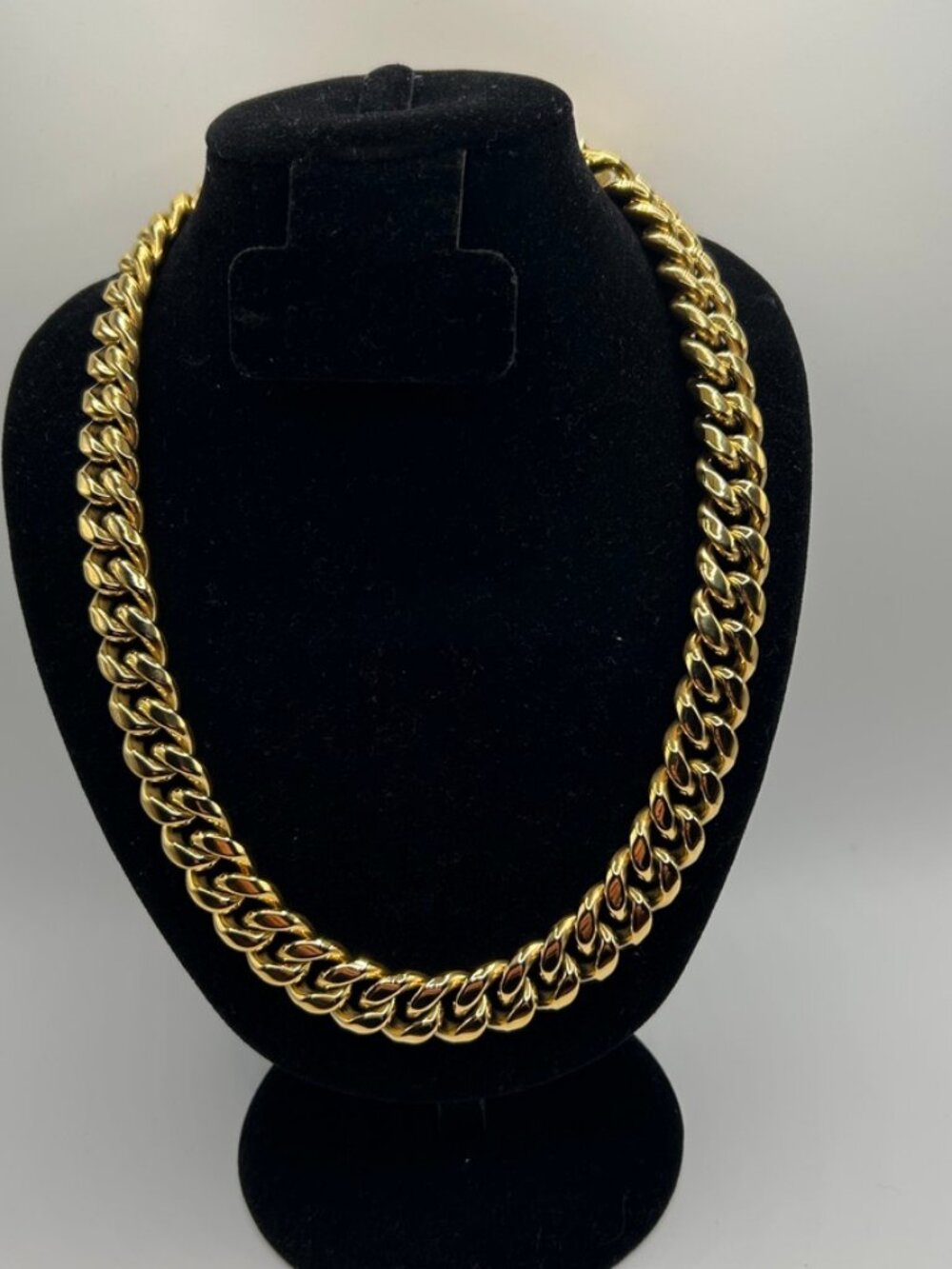 Miami Cuban Link Chain 14mm 24 Inch Real Gold Mens Solid Plated Stainless Steel